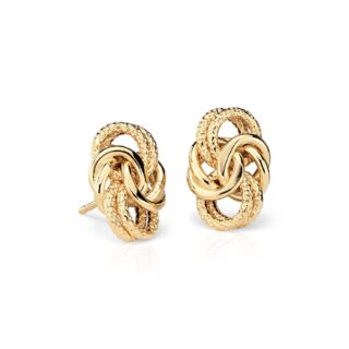 Byzantine Love Knot Earrings in 18k Italian Yellow Gold