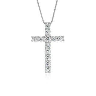 Blue Nile Signature Diamond Cross Pendant in Platinum (2 ct. tw.)