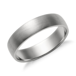 Matte Classic Wedding Ring in Platinum (5mm)