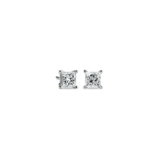 Princess-Cut Diamond Earrings in Platinum (1 ct. tw.)