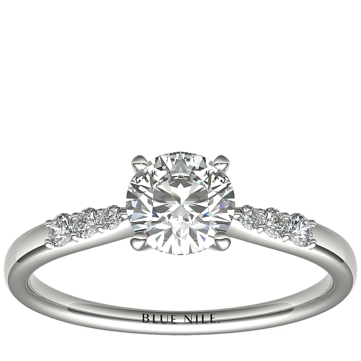 3/4 Carat Ready-to-Ship Petite Diamond Engagement Ring in 14k White Gold 3/4 Carat Ready-to-Ship Petite Diamond Engagement Ring in 14k White Gold