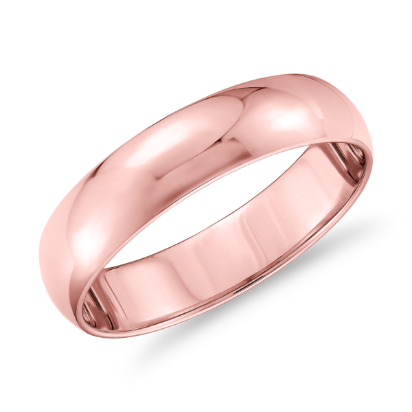Classic Wedding Ring in 14k Rose Gold (5mm)