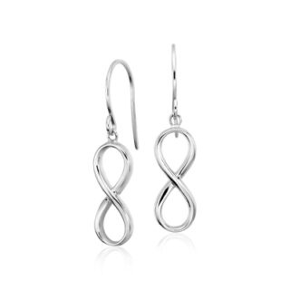 Infinity Drop Earrings in Sterling Silver