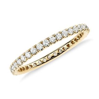 Riviera Pavé Diamond Eternity Ring in 18k Yellow Gold (1/2 ct. tw.)