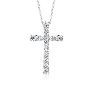 Diamond Cross Pendant in 14k White Gold (1 1/2 ct. tw.)