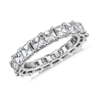 Asscher Cut Diamond Eternity Ring in Platinum (4.0 ct. tw.)