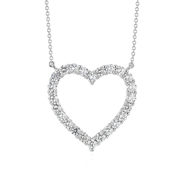 Diamond Heart Pendant in Platinum (2 ct. tw.)
