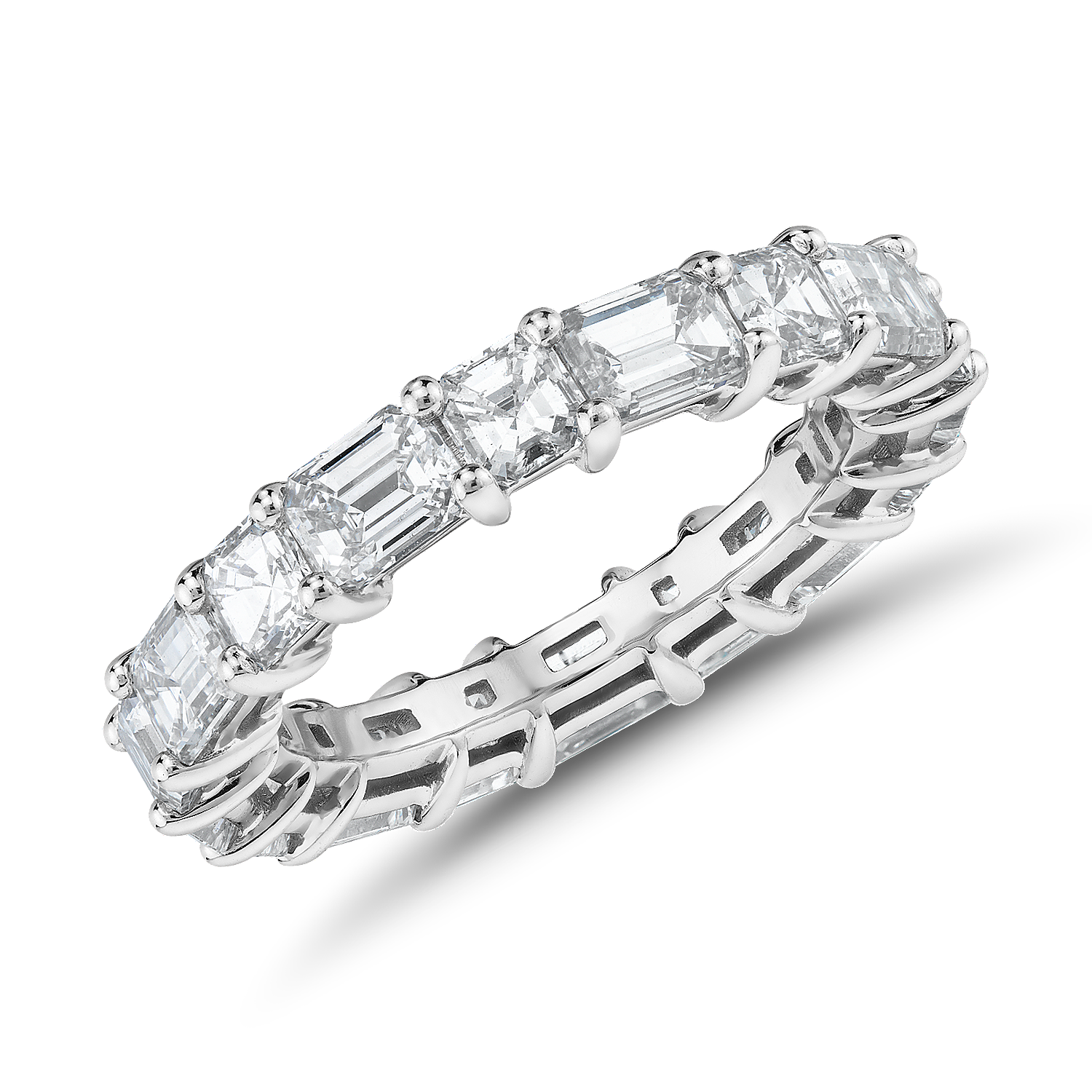 The Gallery Collection™ Emerald-Cut and Asscher-Cut Diamond Eternity Ring in Platinum (4 ct. tw.) The Gallery Collection™ Emerald-Cut and Asscher-Cut Diamond Eternity Ring in Platinum (4 ct. tw.)