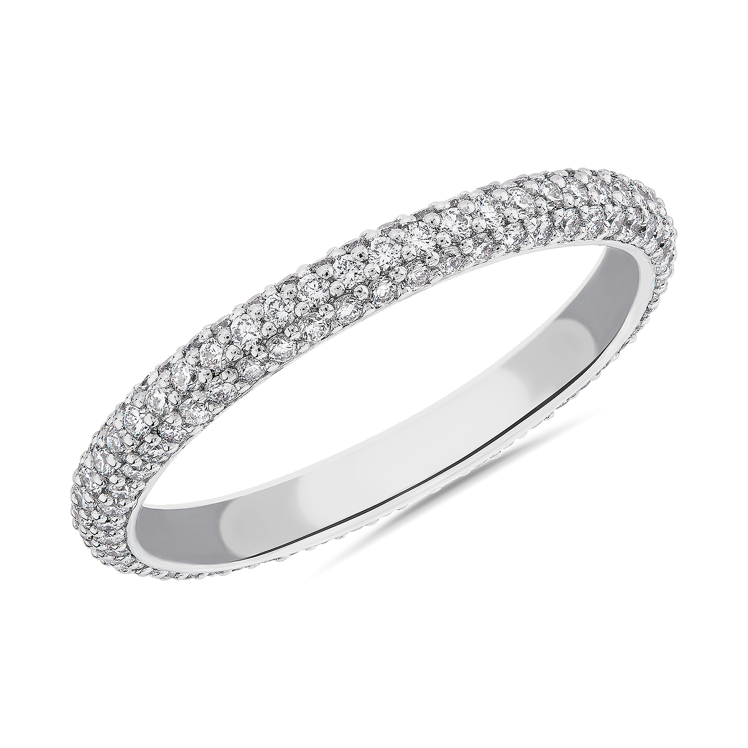 The Gallery Collection™ Rolled Pavé Diamond Eternity Ring in Platinum (5/8 ct. tw.) The Gallery Collection™ Rolled Pavé Diamond Eternity Ring in Platinum (5/8 ct. tw.)