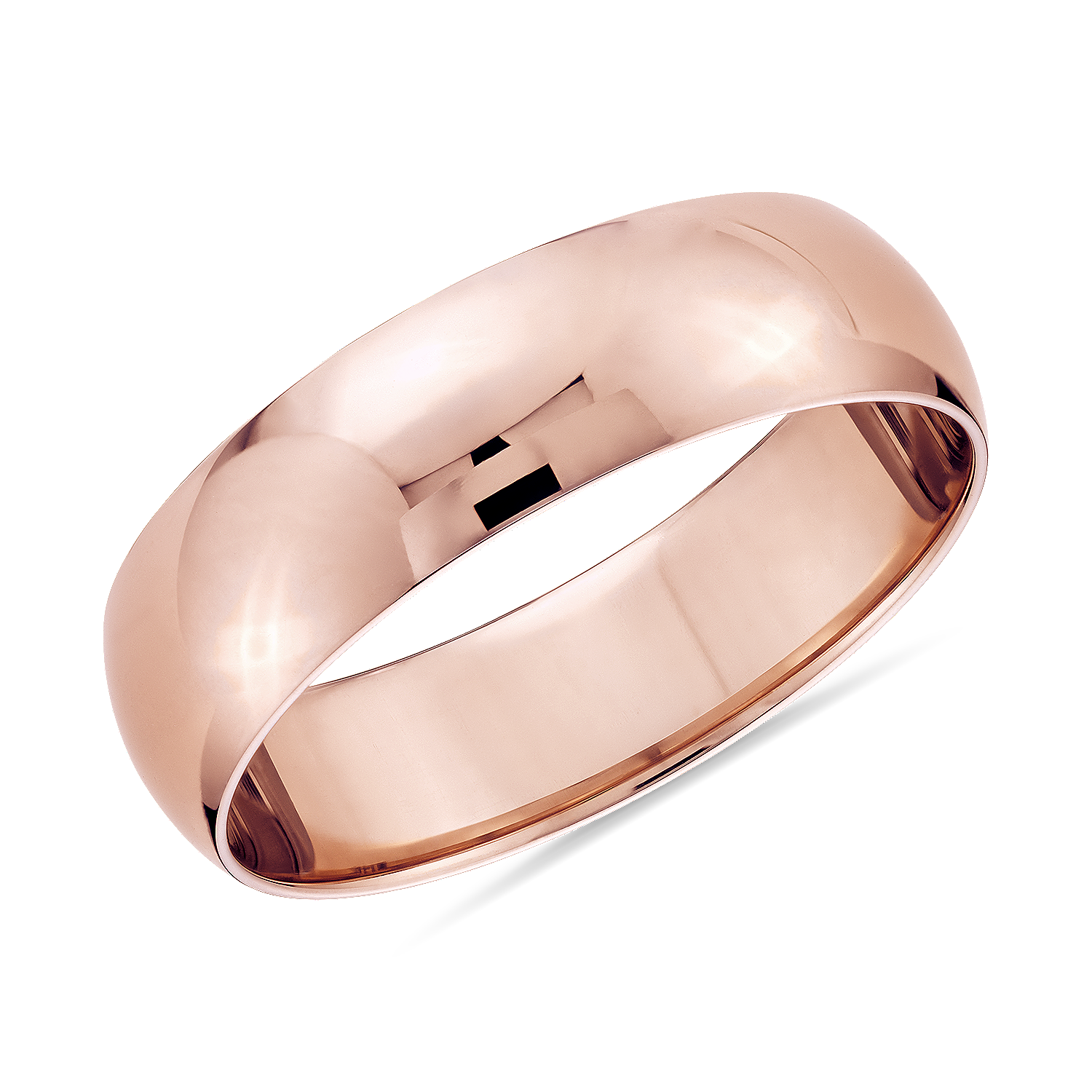 Classic Wedding Ring in 14k Rose Gold (6mm) Classic Wedding Ring in 14k Rose Gold (6mm)