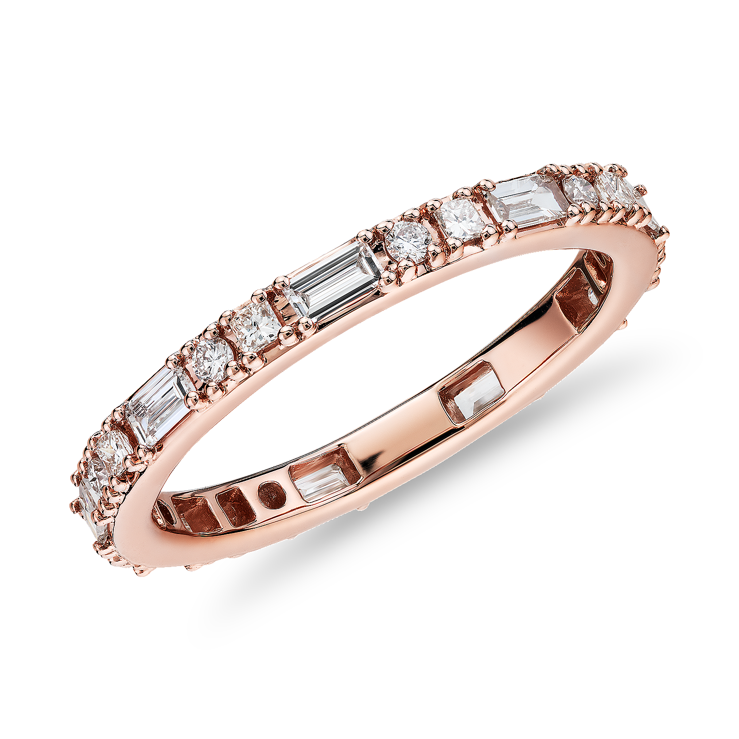 Dot Dash Diamond Eternity Ring in 14k Rose Gold (3/4 ct. tw.) Dot Dash Diamond Eternity Ring in 14k Rose Gold (3/4 ct. tw.)