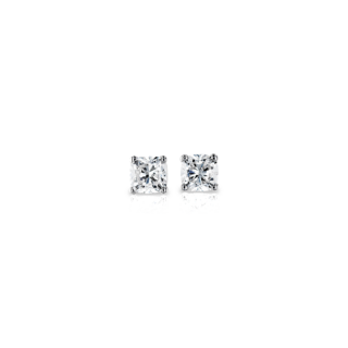 Astor Cushion-Cut Diamond Stud Earrings in Platinum (1 ct. tw.) - H / SI2