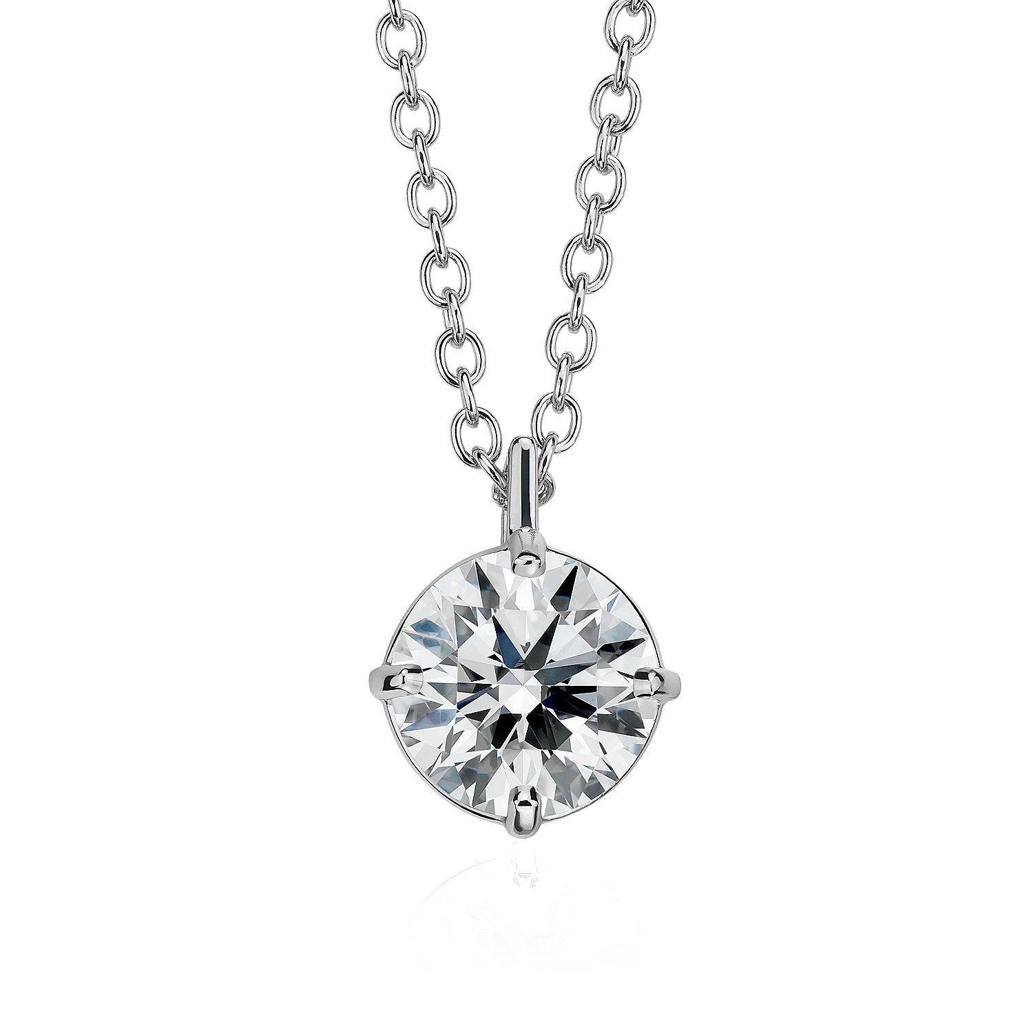Astor Diamond Solitaire Pendant in Platinum (2 ct. tw.) - H / SI2 Astor Diamond Solitaire Pendant in Platinum (2 ct. tw.) - H / SI2