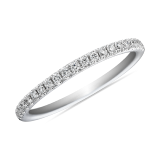 Riviera Pavé Diamond Ring in Platinum (1/6 ct. tw.)