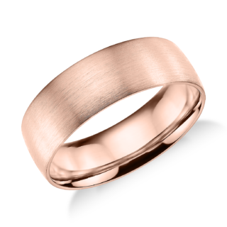 Matte Classic Wedding Ring in 14k Rose Gold (7mm)