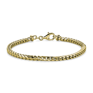 8" Men's Franco Chain Bracelet in 14k Italian Yellow Gold (3.7 mm)