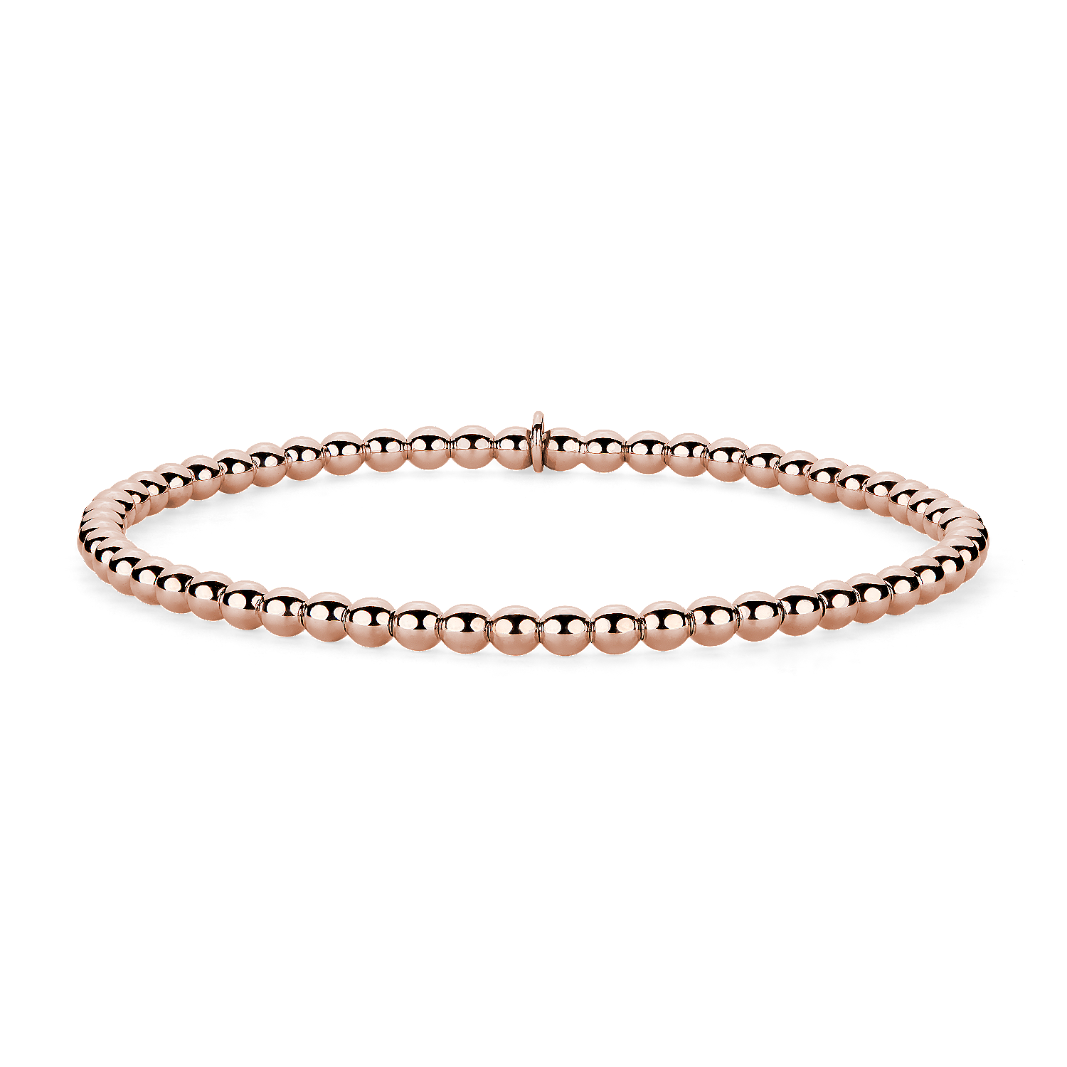 7" Stretch Bead Bracelet in 14k Rose Gold (3 mm) 7" Stretch Bead Bracelet in 14k Rose Gold (3 mm)