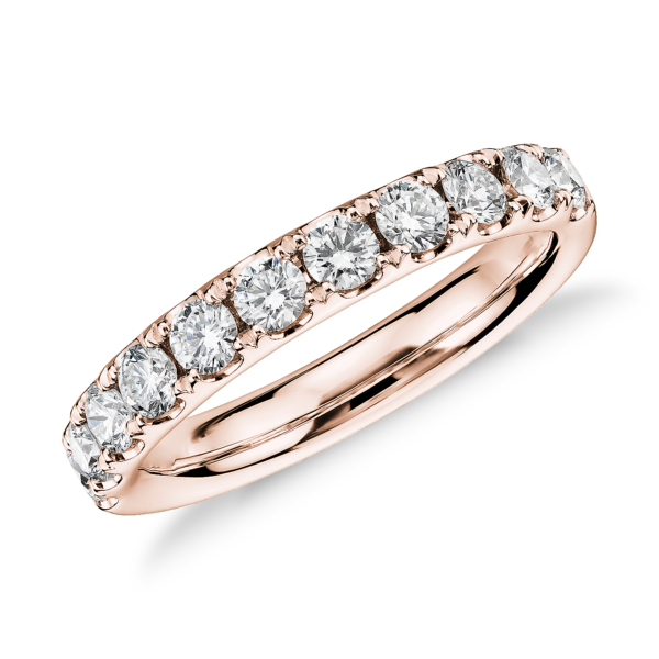 Riviera Pavé Diamond Ring in 14k Rose Gold (3/4 ct. tw.)