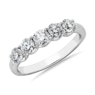Selene 5 Stone Diamond Anniversary Ring in Platinum (1 ct. tw.)