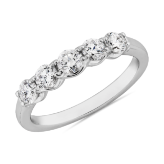 Selene 5 Stone Diamond Anniversary Ring in Platinum (3/4 ct. tw.)