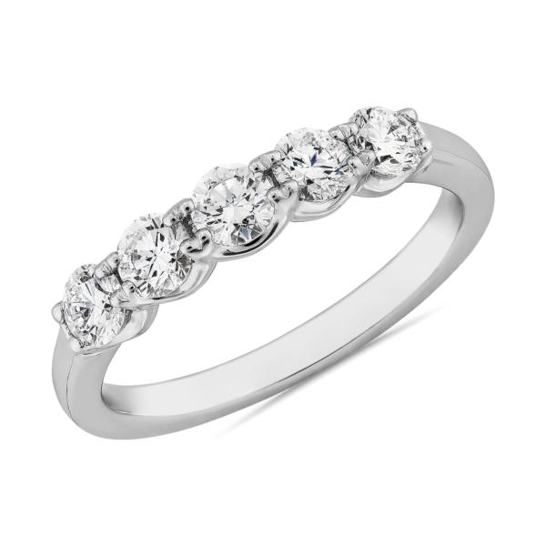 Selene 5 Stone Diamond Anniversary Ring in Platinum (3/4 ct. tw.)