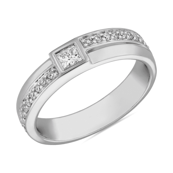 ZAC ZAC POSEN Bezel Set Princess Cut Diamond Ring in 14k White Gold (4 mm
