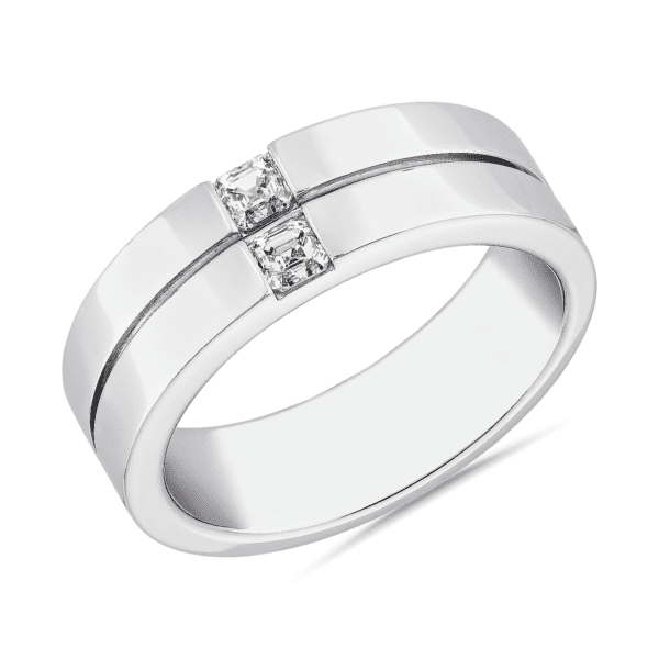 ZAC ZAC POSEN Double Asscher Diamond Ring in Platinum (7 mm