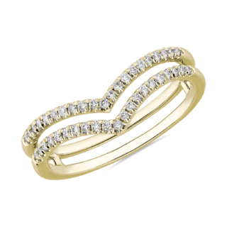 Double Chevron Ring in 14k Yellow Gold (1/6 ct. tw.)