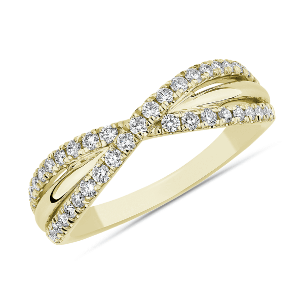 Diamond Infinity Fashion Ring in 14k Yellow Gold ​(1/3 ct. tw.)