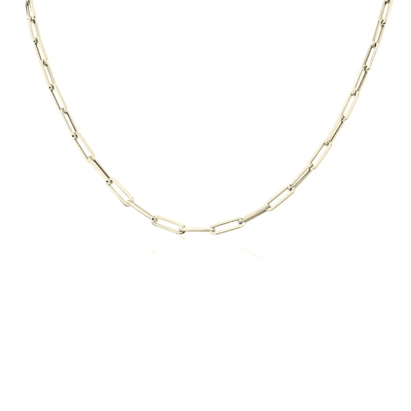 24" Medium Paperclip Necklace in 14k Italian Yellow Gold (3.8 mm)