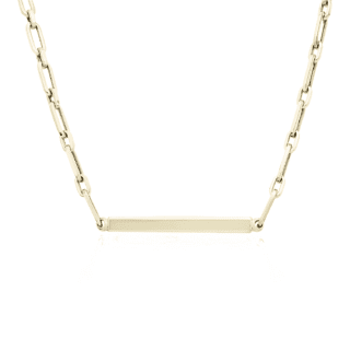 18" Paperclip ID Necklace in 14k Italian Yellow Gold (4.8 mm)
