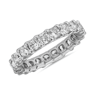 Cushion Diamond Eternity Ring in Platinum (3 ct. tw.)