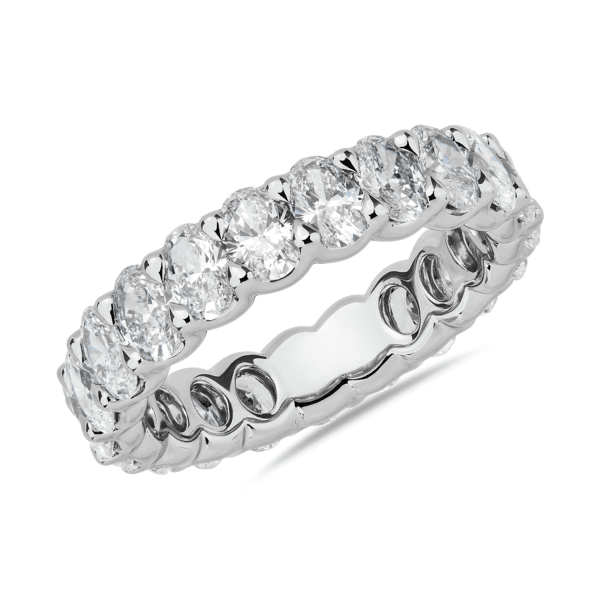 Oval Diamond Eternity Ring in Platinum (3 ct. tw.)